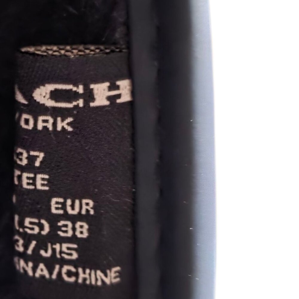 COACH (8) Rain Boots Midnight Navy Corn Powder Blue Lace in Back Boots - Picture 12 of 12
